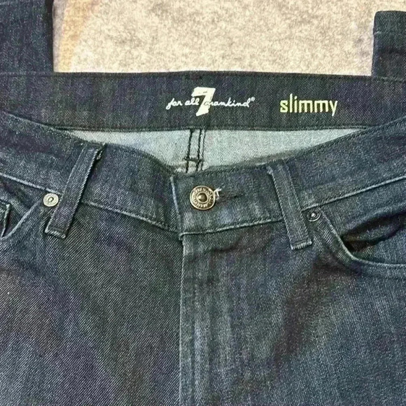 7 for all Mankind, the Slimmy. Size 32. Dark Wash. - Picture 10 of 12